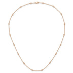 True Origin 14K Rose Gold 1/2 carat Lab Grown Diamond VS+ F+ Complete 18 Station 18 in Necklace