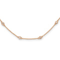 True Origin 14K Rose Gold 1/2 carat Lab Grown Diamond VS+ F+ Complete 18 Station 18 in Necklace