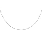 True Origin 14K White Gold 1/2 carat Lab Grown Diamond VS+ F+ Complete 18 Station 18 in Necklace