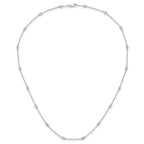 True Origin 14K White Gold 1/2 carat Lab Grown Diamond VS+ F+ Complete 18 Station 18 in Necklace