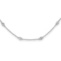 True Origin 14K White Gold 1/2 carat Lab Grown Diamond VS+ F+ Complete 18 Station 18 in Necklace