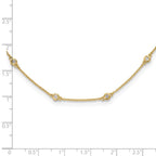 True Origin 14K Yellow Gold 1/2 carat Lab Grown Diamond VS+ F+ Complete 18 Station 18 in Necklace