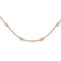 True Origin 14K Rose Gold 1/2 carat Lab Grown Diamond VS+ F+ Complete 20 Station 20 in Necklace