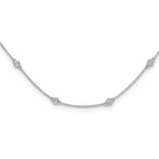 True Origin 14K White Gold 1/2 carat Lab Grown Diamond VS+ F+ Complete 20 Station 20 in Necklace