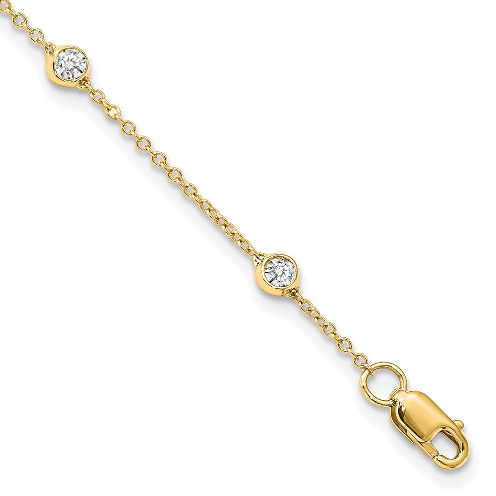 True Origin 14K Yellow Gold 3/8 carat Lab Grown Diamond VS+ F+ Complete 7 Station 7 in Bracelet
