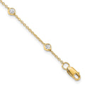 True Origin 14K Yellow Gold 3/8 carat Lab Grown Diamond VS+ F+ Complete 7 Station 7 in Bracelet
