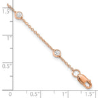 True Origin 14K Rose Gold 1/2 carat Lab Grown Diamond VS+ F+ Complete 8 Station 8 in Bracelet