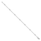 True Origin 14K White Gold 1/2 carat Lab Grown Diamond VS+ F+ Complete 8 Station 8 in Bracelet