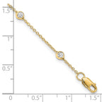 True Origin 14K Yellow Gold 1/2 carat Lab Grown Diamond VS+ F+ Complete 8 Station 8 in Bracelet