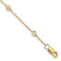 True Origin 14K Yellow Gold 1/2 carat Lab Grown Diamond VS+ F+ Complete 8 Station 8 in Bracelet