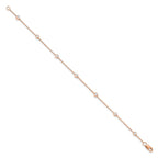 True Origin 14K Rose Gold 1/2 carat Lab Grown Diamond VS+ F+ Complete 9 Station 9 in Bracelet