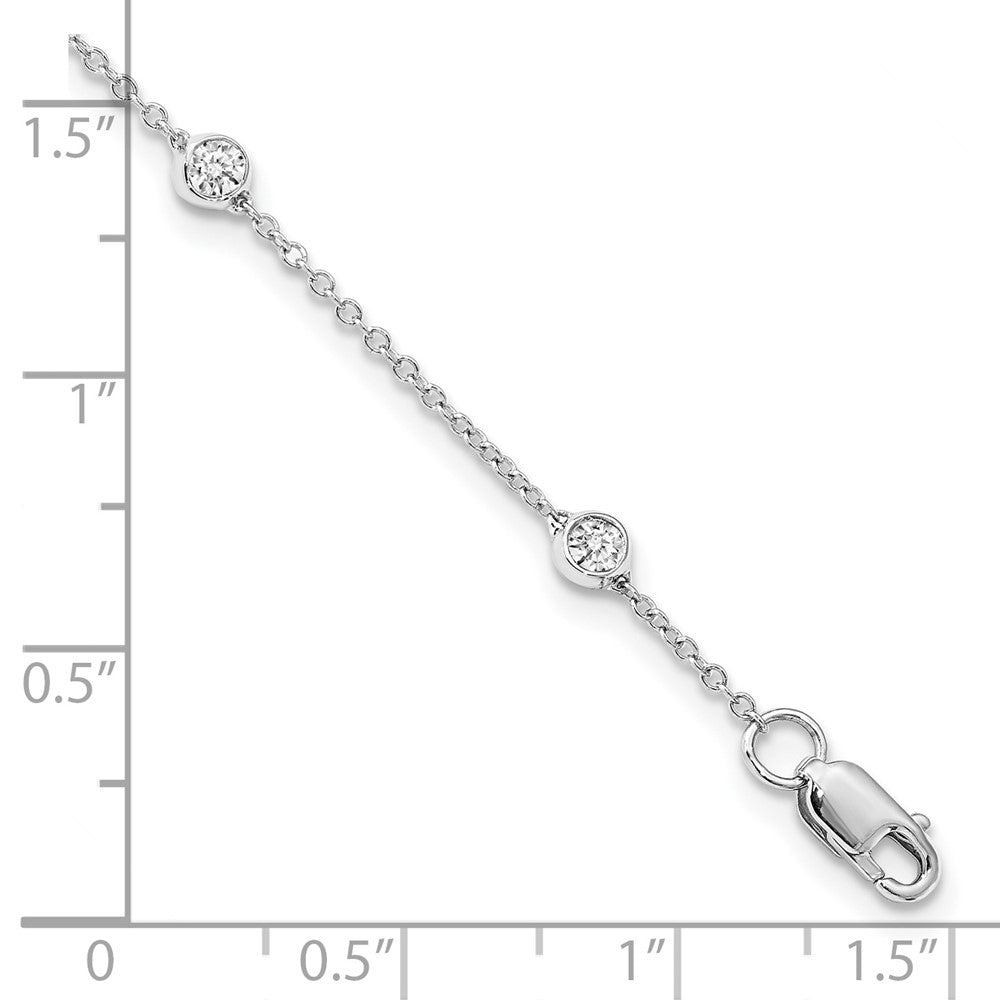 True Origin 14K White Gold 1/2 carat Lab Grown Diamond VS+ F+ Complete 8 Station 9 in Bracelet