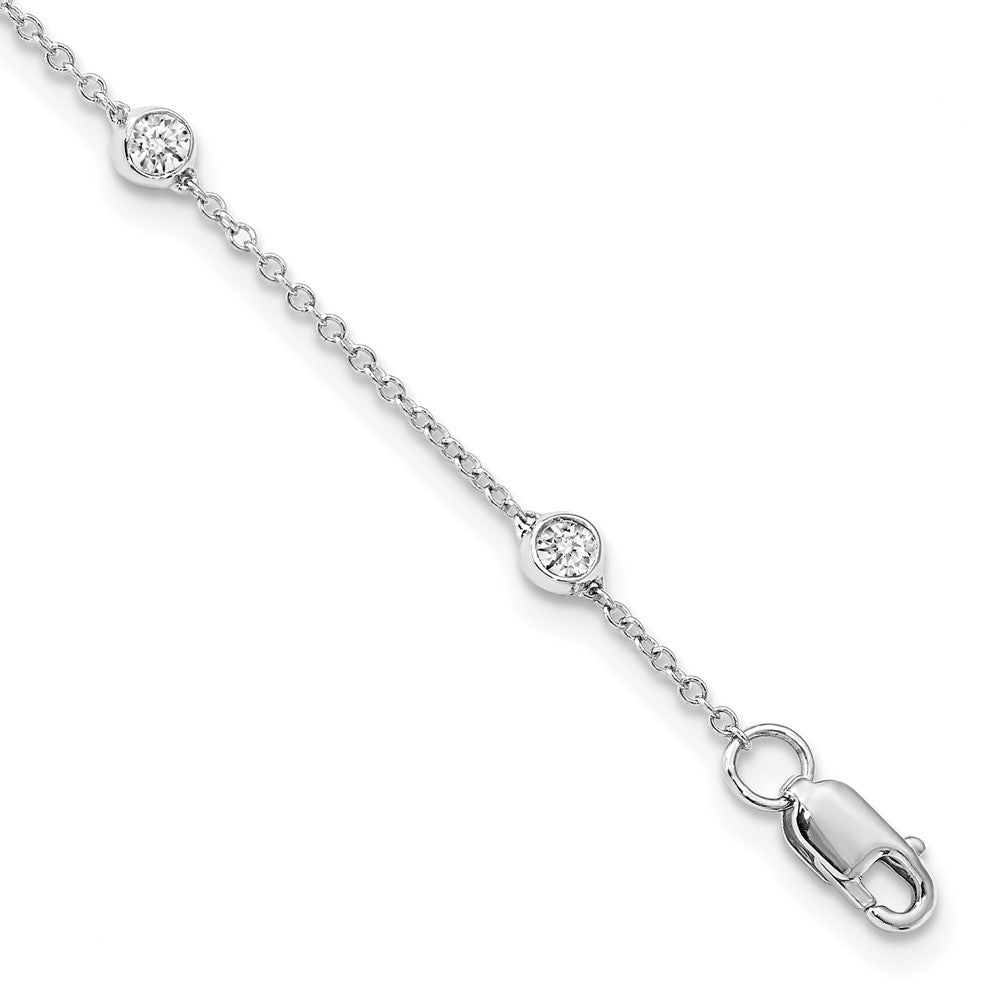 True Origin 14K White Gold 1/2 carat Lab Grown Diamond VS+ F+ Complete 8 Station 9 in Bracelet