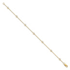 True Origin 14K Yellow Gold 1/2 carat Lab Grown Diamond VS+ F+ Complete 8 Station 9 in Bracelet