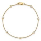 True Origin 14K Yellow Gold 1/2 carat Lab Grown Diamond VS+ F+ Complete 8 Station 9 in Bracelet