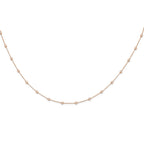 True Origin 14K Rose Gold 1 carat Lab Grown Diamond VS+ F+ Complete 16 Station 16 in Necklace