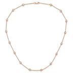 True Origin 14K Rose Gold 1 carat Lab Grown Diamond VS+ F+ Complete 16 Station 16 in Necklace
