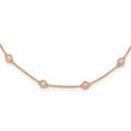 True Origin 14K Rose Gold 1 carat Lab Grown Diamond VS+ F+ Complete 16 Station 16 in Necklace