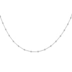 True Origin 14K White Gold 1 carat Lab Grown Diamond VS+ F+ Complete 16 Station 16 in Necklace