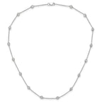 True Origin 14K White Gold 1 carat Lab Grown Diamond VS+ F+ Complete 16 Station 16 in Necklace