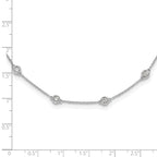 True Origin 14K White Gold 1 carat Lab Grown Diamond VS+ F+ Complete 16 Station 16 in Necklace