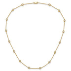 True Origin 14K Yellow Gold 1 carat Lab Grown Diamond VS+ F+ Complete 16 Station 16 in Necklace