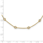 True Origin 14K Yellow Gold 1 carat Lab Grown Diamond VS+ F+ Complete 16 Station 16 in Necklace
