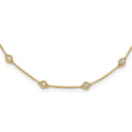True Origin 14K Yellow Gold 1 carat Lab Grown Diamond VS+ F+ Complete 16 Station 16 in Necklace