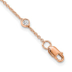 True Origin 14K Rose Gold 1 1/6 carat Lab Grown Diamond VS+ F+ Complete 18 Station 18 in Necklace