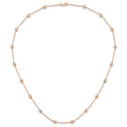 True Origin 14K Rose Gold 1 1/6 carat Lab Grown Diamond VS+ F+ Complete 18 Station 18 in Necklace