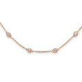 True Origin 14K Rose Gold 1 1/6 carat Lab Grown Diamond VS+ F+ Complete 18 Station 18 in Necklace