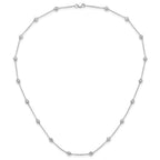True Origin 14K White Gold 1 1/6 carat Lab Grown Diamond VS+ F+ Complete 18 Station 18 in Necklace