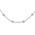True Origin 14K White Gold 1 1/6 carat Lab Grown Diamond VS+ F+ Complete 18 Station 18 in Necklace