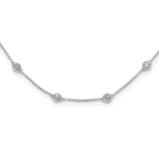 True Origin 14K White Gold 1 1/6 carat Lab Grown Diamond VS+ F+ Complete 18 Station 18 in Necklace