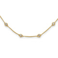 True Origin 14K Yellow Gold 1 1/6 carat Lab Grown Diamond VS+ F+ Complete 18 Station 18 in Necklace