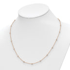 True Origin 14K Rose Gold 1 1/3 carat Lab Grown Diamond VS+ F+ Complete 20 Station 20 in Necklace