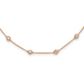 True Origin 14K Rose Gold 1 1/3 carat Lab Grown Diamond VS+ F+ Complete 20 Station 20 in Necklace