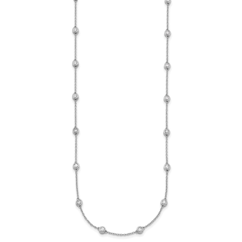 True Origin 14K White Gold 1 1/3 carat Lab Grown Diamond VS+ F+ Complete 20 Station 20 in Necklace