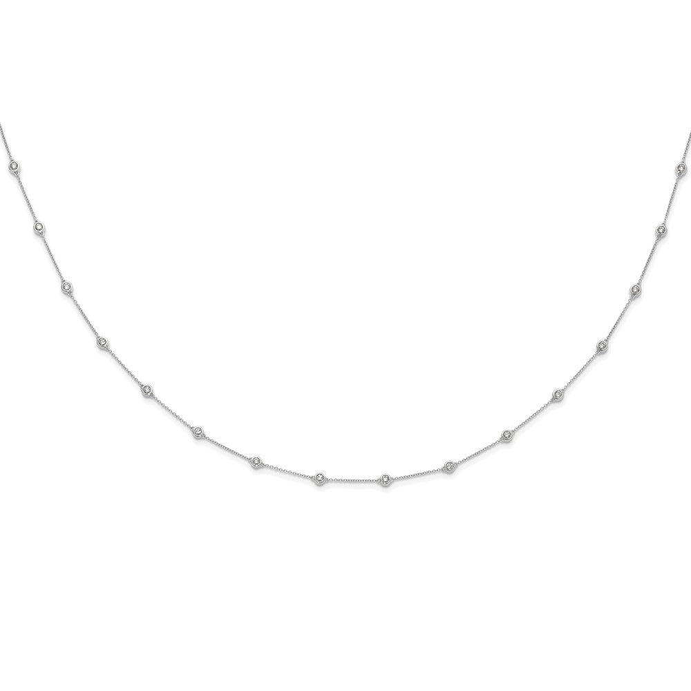 True Origin 14K White Gold 1 1/3 carat Lab Grown Diamond VS+ F+ Complete 20 Station 20 in Necklace