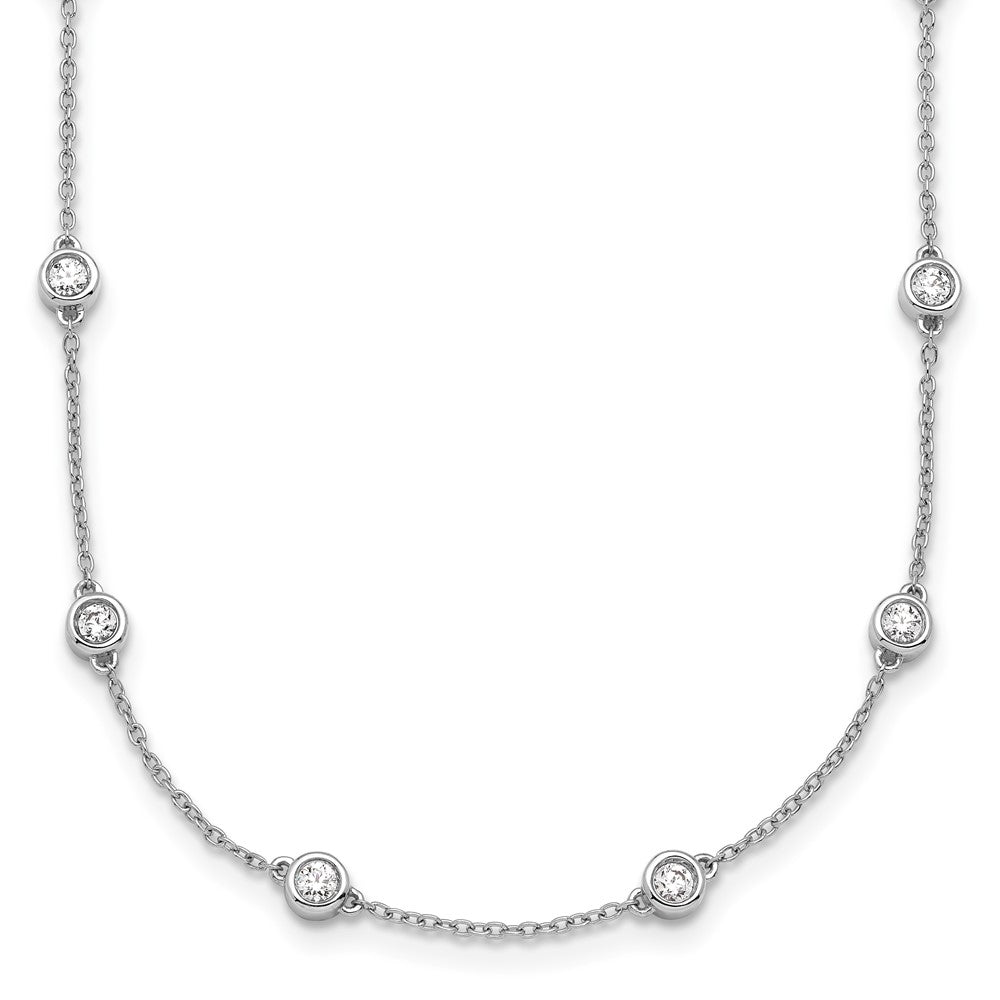True Origin 14K White Gold 1 1/3 carat Lab Grown Diamond VS+ F+ Complete 20 Station 20 in Necklace