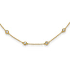 True Origin 14K Yellow Gold 1 1/3 carat Lab Grown Diamond VS+ F+ Complete 20 Station 20 in Necklace