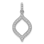 14k White Gold 1/2 carat Lab Grown Diamond VS/SI+ G+ Complete Fashion Open Pendant