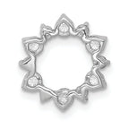 14k White Gold 1/2 carat Diamond Fancy Circle Chain Slide
