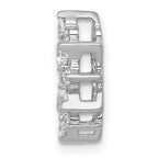 14k White Gold 5/8 carat Diamond Fancy Circle Chain Slide