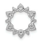14k White Gold 5/8 carat Diamond Fancy Circle Chain Slide