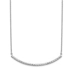 14k White Gold 1/2 carat Lab Grown Diamond VS/SI+ G+ Complete 18 inch Curved Bar Necklace