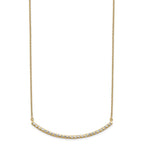 14k 1/2 carat Lab Grown Diamond VS/SI+ G+ Complete 18 inch Curved Bar Necklace