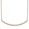 14k 1/2 carat Lab Grown Diamond VS/SI+ G+ Complete 18 inch Curved Bar Necklace