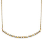 14k 1/2 carat Lab Grown Diamond VS/SI+ G+ Complete 18 inch Curved Bar Necklace
