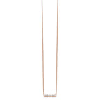 14k Rose Gold 1/4 carat Lab Grown Diamond VS/SI+ G+ Complete 18 inch Bar Necklace